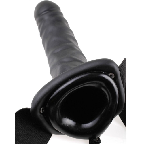 19cm Hollow Strap On Schwarz | Fetish Fantasy