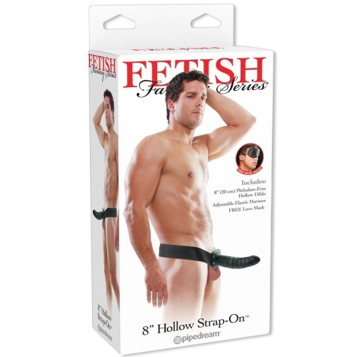 19cm Hollow Strap On Schwarz | Fetish Fantasy