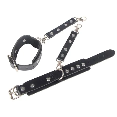 Handschellen Mit Bondage-Gürtel Schwarz – Subblime
