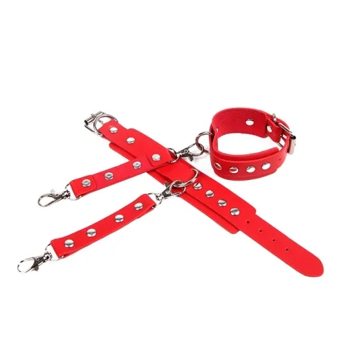 Handcuffs with Bondage Belt Red – Subblime