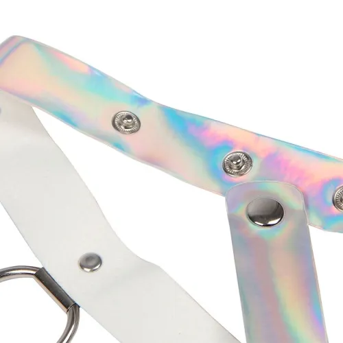 Brustgurt Mit Ringen Und Ketten Silber – Subblime