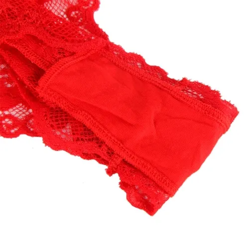 Sexy Bodysuit with Ruffles + Belt Red L/XL – Subblime