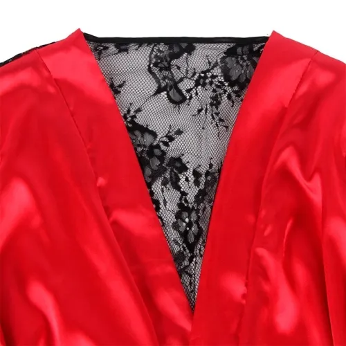 Lace Nightgown + Thong Red/Black L/XL – Subblime