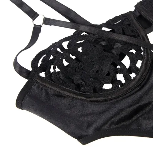 Sexy Lace Bodysuit Black S/M – Subblime
