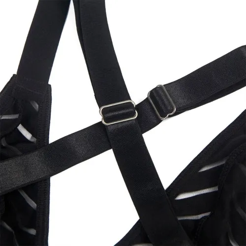 Bodysuit with Garter Belt Black S/M – Subblime