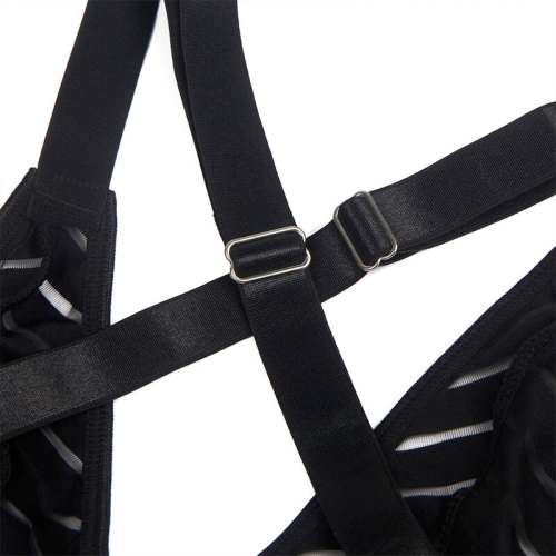 SUBBLIME - 954154 BODY MIT STRUMPFGÜRTEL SCHWARZ L/XL