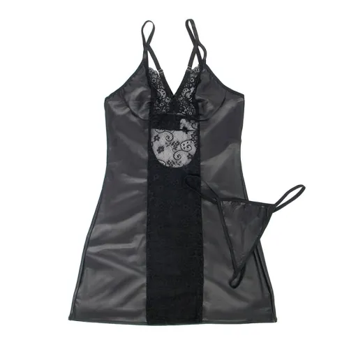 Body + Tanga Leder Schwarz L/Xl – Subblime
