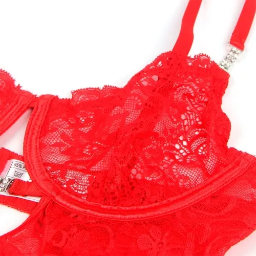 Lace Babydoll with Adjustable Straps Red L/XL – Subblime