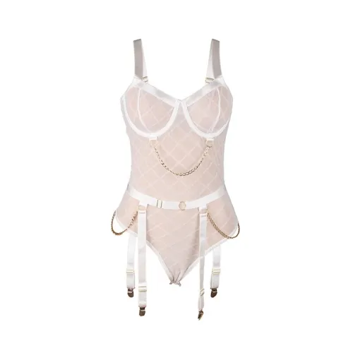 Body with Chains + Garter Belt White S/M – Subblime