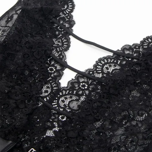 Sexy Bodysuit with Garter Belt Black L/XL – Subblime