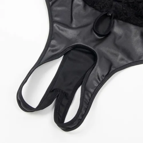 Sexy Bodysuit with Garter Belt Black L/XL – Subblime