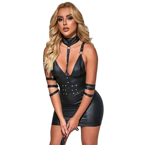 Bondage-Body Aus Leder Schwarz L/Xl – Subblime