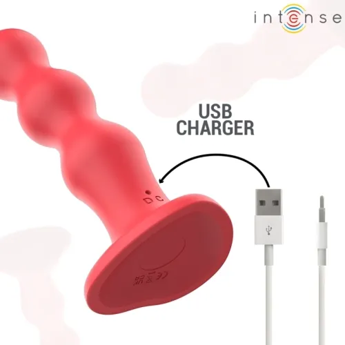 Cody Vibrator with Suction Cups, Red Remote Control | Intense