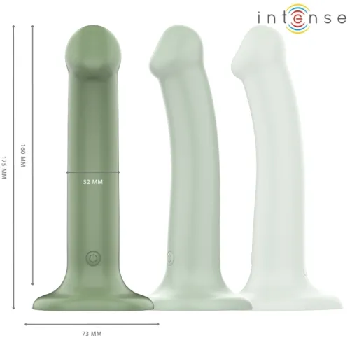 Becca Vibrator with Suction Cups, 10 Modes, Green, Remote Control | Intense
