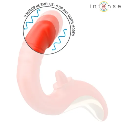 Paulina Vibrator and Stimulator in U-shape Red – Intense