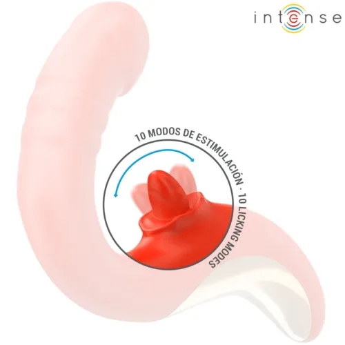 Paulina Vibrator and Stimulator in U-shape Red – Intense
