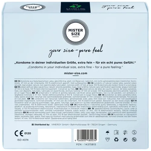 Condoms XS 47 mm (36 units) – Mister Size