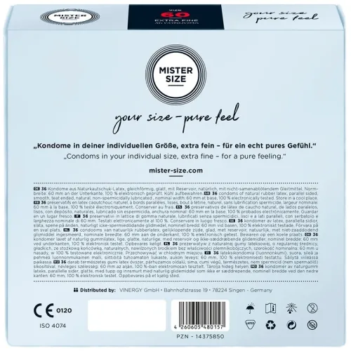 Condom XL 60 mm (36 units) – Mister Size