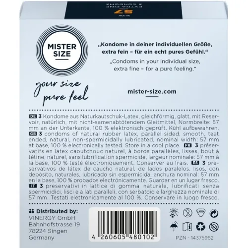Condom L 57 mm (3 units) – Mister Size