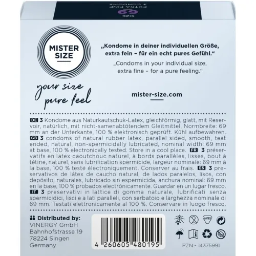 Condoms XXXL 69 mm (3 units) – Mister Size