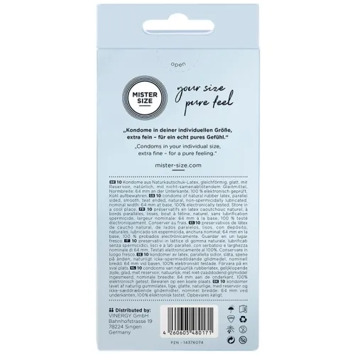 Kondome Xxl 64 Mm (10 Einheiten) – Mister Size