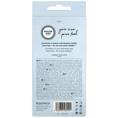 Condoms XXXL 69 mm (10 units) – Mister Size
