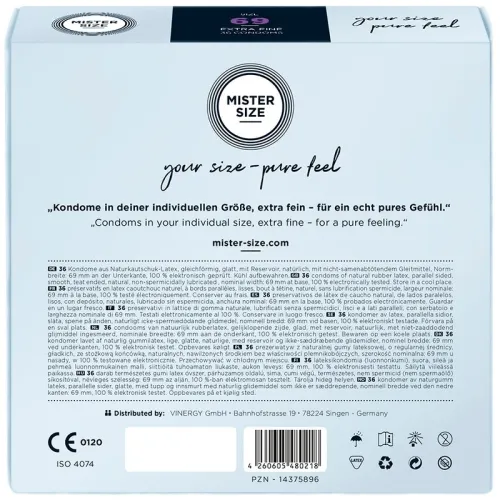 Condoms XXXL 69 mm (36 units) – Mister Size
