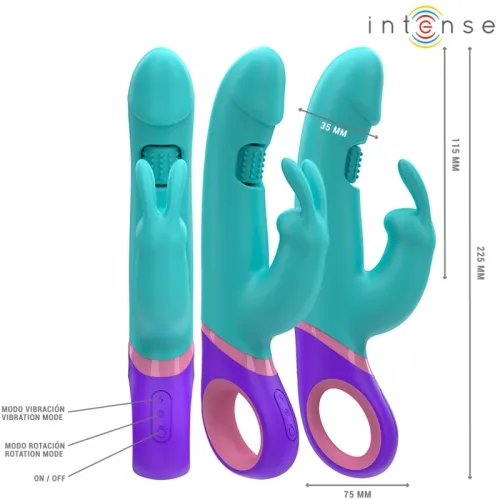 Monica Rabbit Vibrator Mit G-Spot-Stimulator Blau | Intense