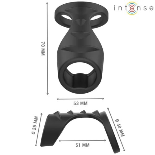 Theo Doppelter Penisring Aus Silikon Schwarz Modell 3 – Intense