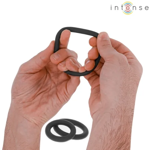 Hugh 3 Basic Penisringe Aus Silikon Schwarz – Intense