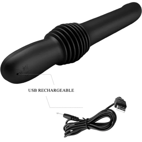 Pazuzu vibrator 3 thrust modes black | Pretty Love