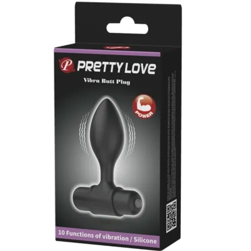 Vibra Butt 10 Modes Anal Plug Black – Pretty Love