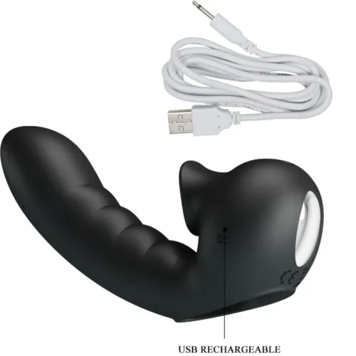 Hobgoblin Finger Vibrator 12 Modes + Clitoral Stimulation Black | Pretty Love