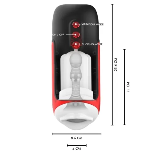 Blaze Automatischer Mundmasturbator 5 Saugband Vibrationsmodi – Jamyjob