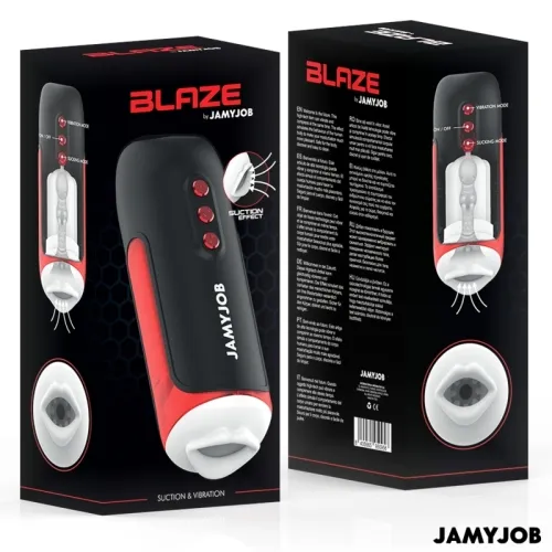 Blaze Automatischer Mundmasturbator 5 Saugband Vibrationsmodi – Jamyjob