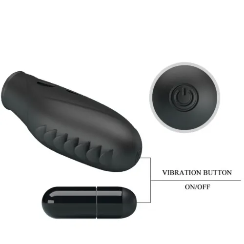 Gilo Silicone Finger Vibrator Black | Pretty Love