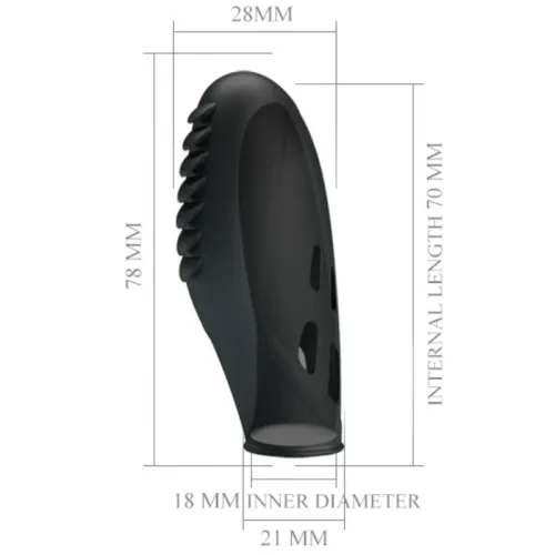Gilo Silicone Finger Vibrator Black | Pretty Love