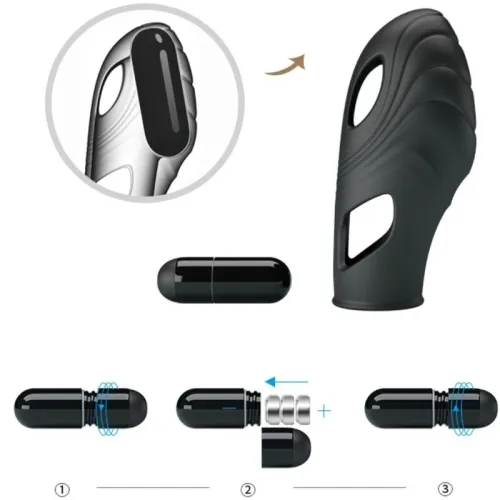Lich Silicone Finger Vibrator Black | Pretty Love