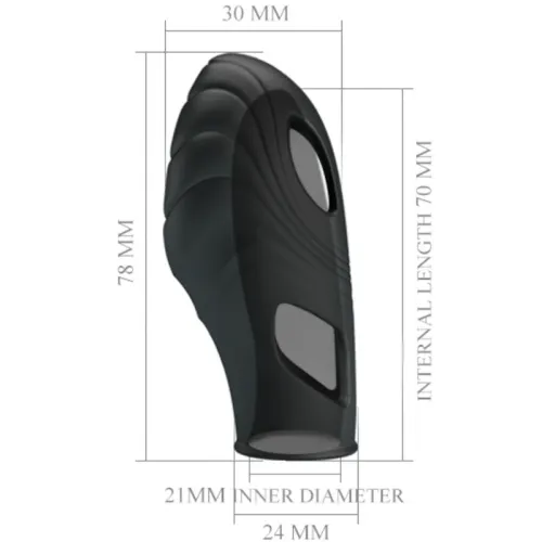 Lich Silicone Finger Vibrator Black | Pretty Love