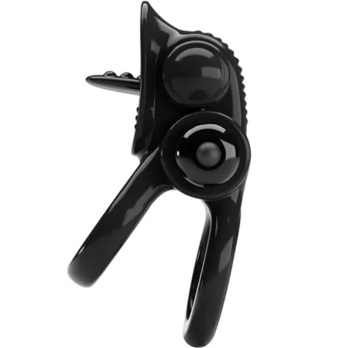 Passionate Double Ring Vibrator + Clitoral Stimulator Black – Pretty Love