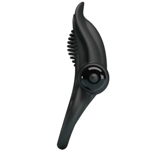 Dual Vibration Ring + Clitoral Stimulation 10 Modes Black – Pretty Love