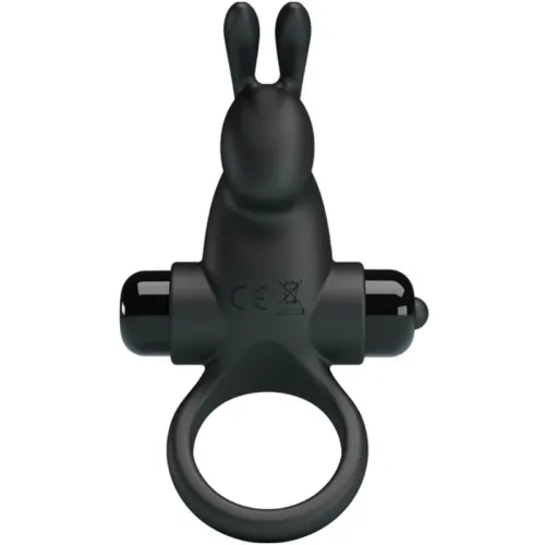 Vibrationsring + Rabbit-Klit Stimu 10 Modi Schwarz – Pretty Love