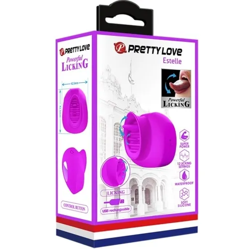 Estelle Tongue-Clitoral Stimulator 12 Modes Purple | Pretty Love