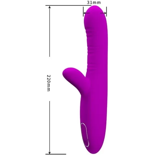 Angelique Multifunctional Vibrator + Clit Stimu Purple | Pretty Love