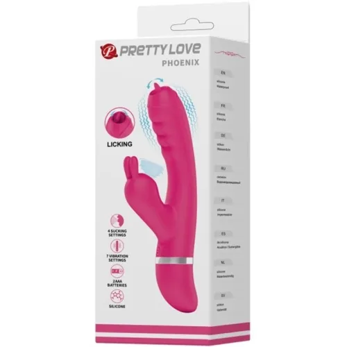 Phoenix Multifunctional Rabbit Vibrator Pink | Pretty Love
