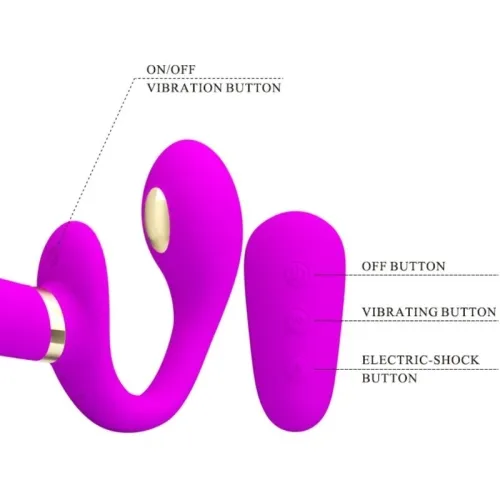 Thunderbird Doppelter Strap-On-Vibrator Lila | Pretty Love