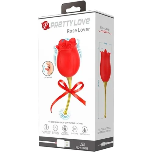 Rose Lover Rose Klit Stimu 12 Modes Red | Pretty Love