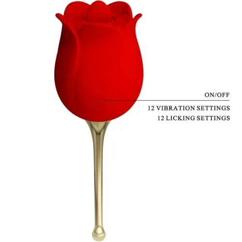 Rose Lover Rose Klit Stimu 12 Modes Red | Pretty Love