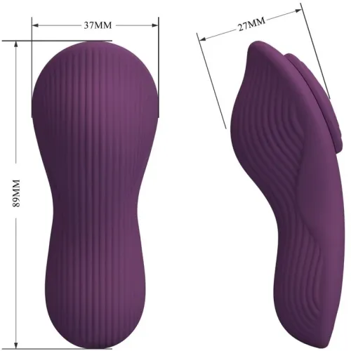 Mane Lay On Clitoris Massager 10 Modes Remote Control Purple | Pretty Love