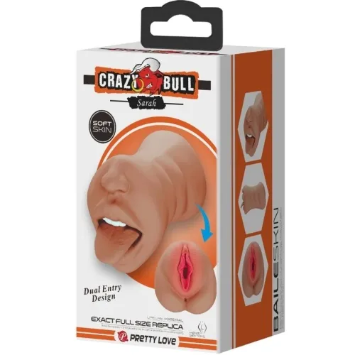 Sarah Doppelmasturbator Mund & Vagina Fleisch – Crazy Bull